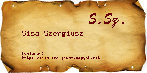 Sisa Szergiusz névjegykártya